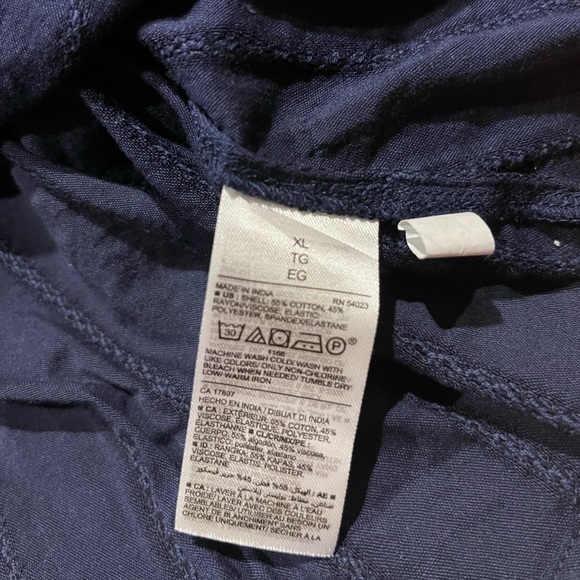 Navy blue wrap top - Picture 2 of 5